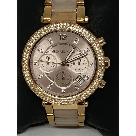 Michael Kors Parker MK5896 Womens Stainless Steel Analog Dial Quartz Watch WO337 - Picture 2 of 12